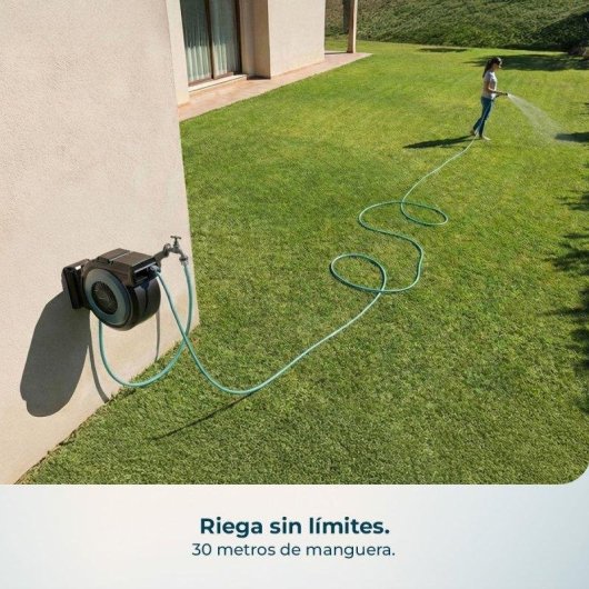 Carrete de Manguera Cecotec Hydroshell 300 Pro 30m con Enrollador Automático