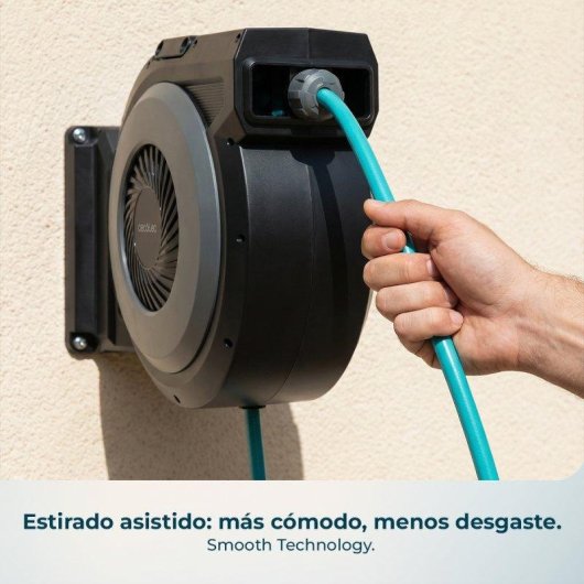 Carrete de Manguera Cecotec Hydroshell 300 Pro 30m con Enrollador Automático