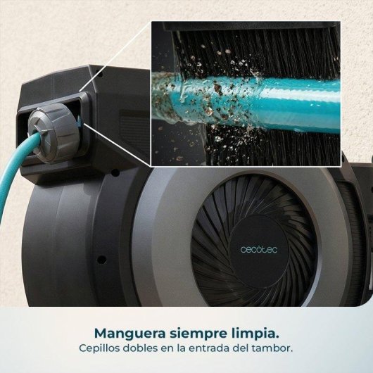 Carrete de Manguera Cecotec Hydroshell 300 Pro 30m con Enrollador Automático