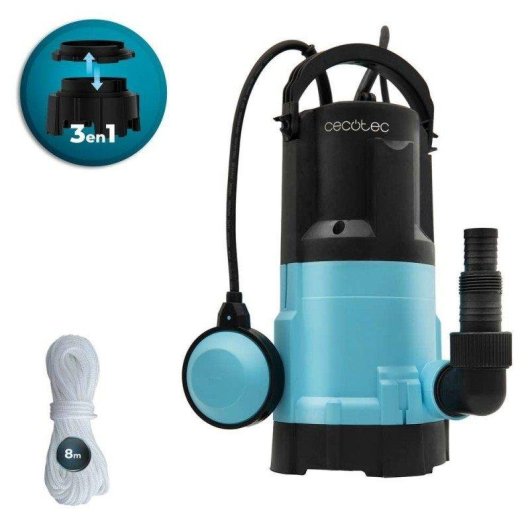 Bomba de Agua Sumergible Cecotec Axike 750 Dark&crystal 750W 2 en 1
