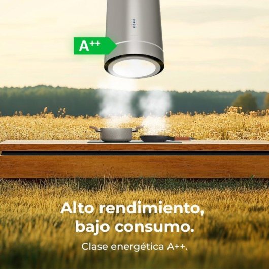 Campana extractora Cecotec Bolero Flux Ire 388000 Isla 38cm Inox A++ Booster