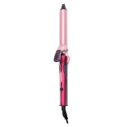 Rizador de Pelo Cecotec SurfCare CurlClip Cerámica Keratina Argán 25mm 120-200°C 5 Ajustes Con Pinza Guante y Bolsa Rosa