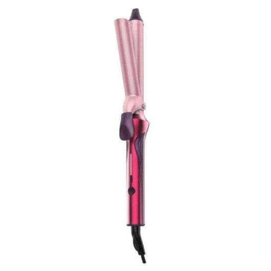 Rizador de Pelo Cecotec SurfCare CurlClip Cerámica Keratina Argán 25mm 120-200°C 5 Ajustes Con Pinza Guante y Bolsa Rosa