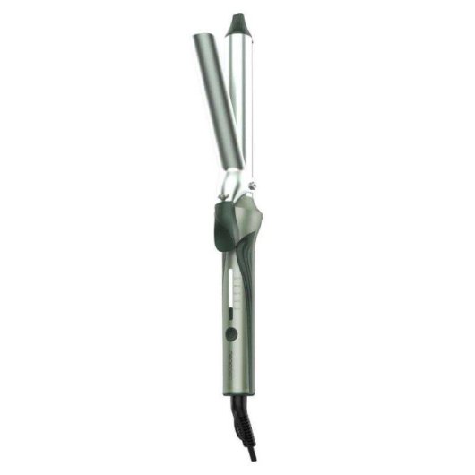 Rizador de Pelo Cecotec SurfCare CurlClip Cerámica, Queratina y Argán 25mm 120-200ºC 5 Niveles Guante y Bolsa Verde Oliva