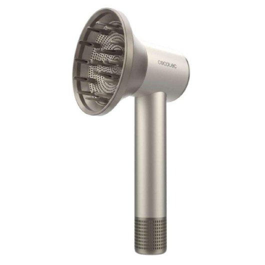 Secador de Cabelo Iónico Cecotec DryGlam 2in1 Sensor 1400W 3 Temperaturas 2 Velocidades Champagne