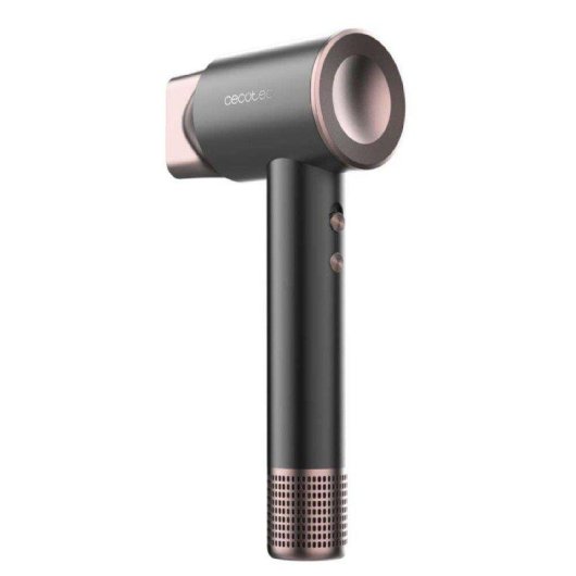Secador de Pelo Iónico Cecotec DryGlam 2in1 Sensor 1400W 5 Temperaturas 2 Velocidades con Accesorios Negro