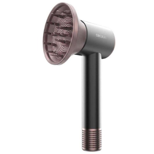 Secador de Pelo Iónico Cecotec DryGlam 2in1 Sensor 1400W 5 Temperaturas 2 Velocidades con Accesorios Negro