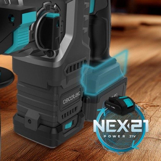 Martillo Percutor SDS Plus Cecotec Colossus 8000 Shockabsorber 3J Batería Nex21