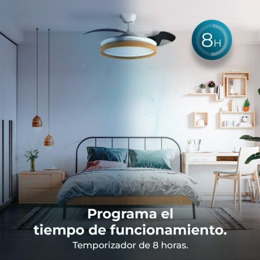 Ventilatore da Soffitto Cecotec EnergySilence Aero 4320 35W 6 Velocità Pale Retrattili LED