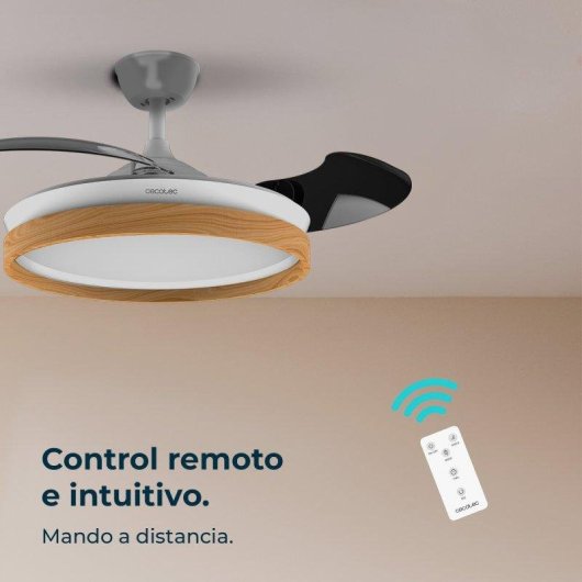 Ventilatore da Soffitto Cecotec EnergySilence Aero 4320 35W 6 Velocità Pale Retrattili LED