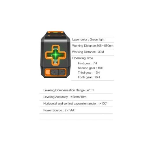 Nivel Láser Verde Klack T04 Autonivelante 30m IP54