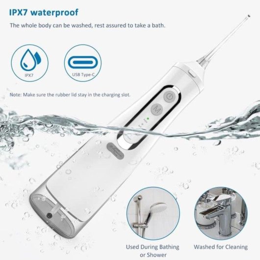 Irrigadores Dentais Klack Water Flosser Tecnologia Sem Fios Reservatório 300 ml IPX7