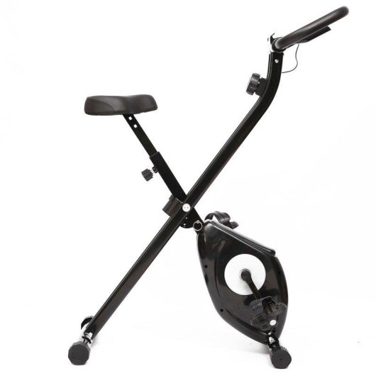 Bicicleta Estática Klack Plegable con Pantalla LCD y 8 Niveles de Resistencia