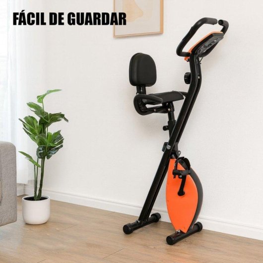 Bicicleta Estática Klack con Respaldo Lumbar LCD 8 Niveles