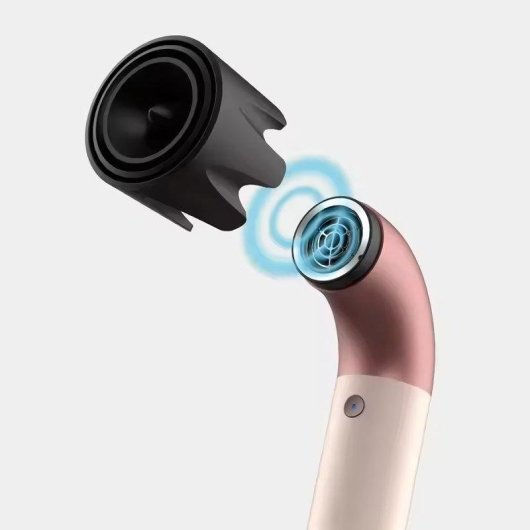 Secador de Pelo Iónico Klack SECDYS CURVO 1400W Sin Aspas 5 en 1 Silencioso Azul