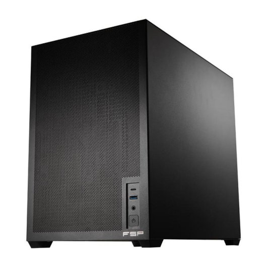 Gehäuse FSP S210-B Mini Tower Schwarz Gehärtetes Glas mITX/mATX