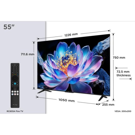 TV TCL LED 55V6D 55" 4K UltraHD 60Hz Smart TV Fire OS HDR10 Dolby Vision Alexa