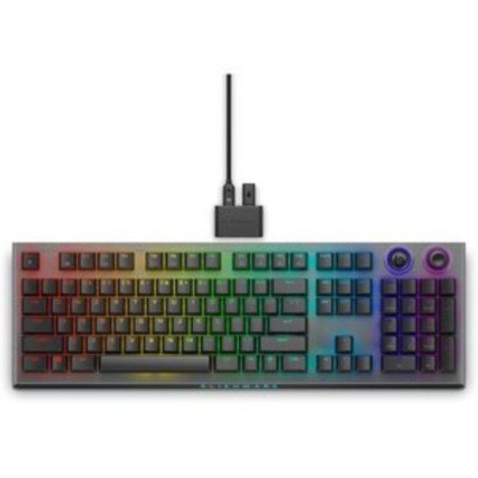 Teclado Dell Alienware AW920K completo com RGB e conectividade Tri-Mode