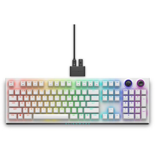 Teclado Dell Alienware AW920K completo com RGB e conectividade Tri-Mode