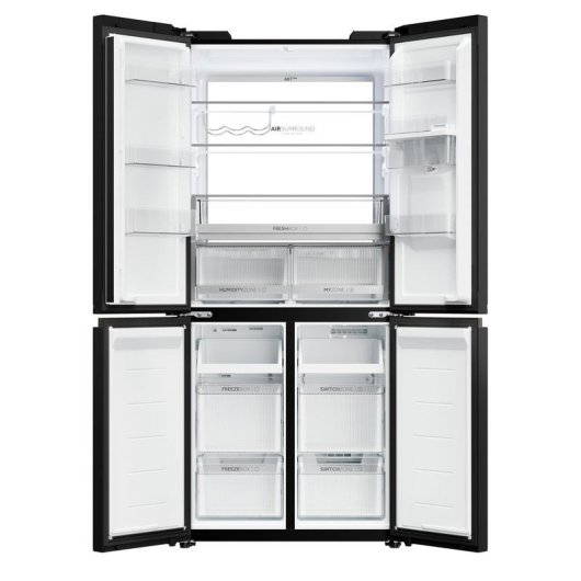 Frigorífico Cuatro Puertas Haier HCKR7819DWGB No Frost 190cm 459L D Negro