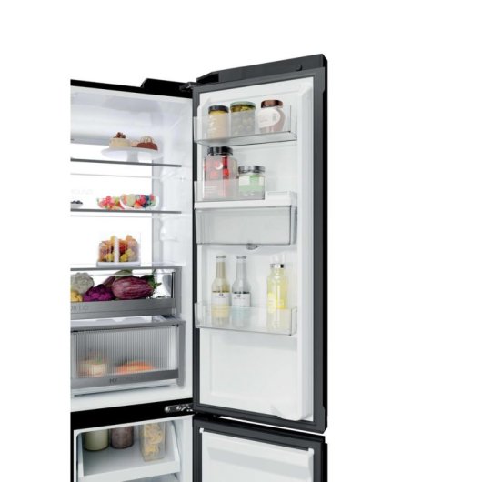 Frigorífico Cuatro Puertas Haier HCKR7819DWGB No Frost 190cm 459L D Negro