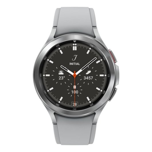 Samsung Galaxy Watch4 Classic Bluetooth GPS NFC 42mm Super AMOLED Plata M Resistencia Agua IP68 SpO2 Pulsómetro