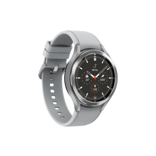 Samsung Galaxy Watch4 Classic Bluetooth GPS NFC 42mm Super AMOLED Plata M Resistencia Agua IP68 SpO2 Pulsómetro