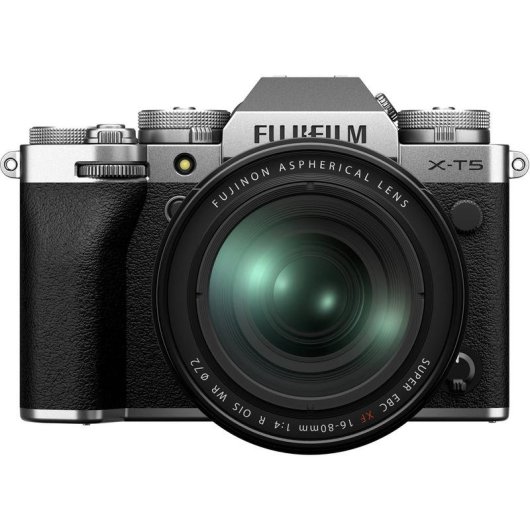 Appareil photo Mirrorless Fujifilm X-T5 40.2MP 16-80mm WiFi Bluetooth Argent