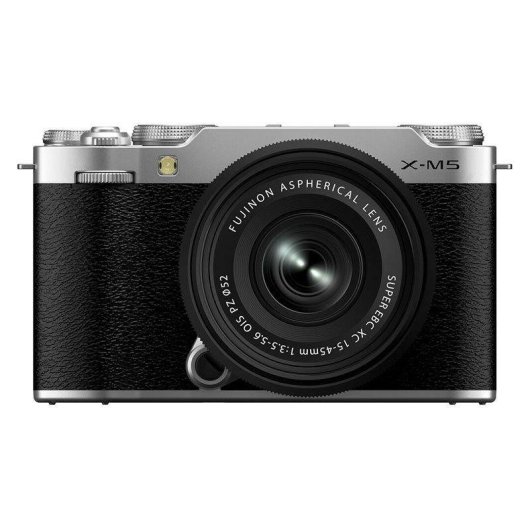 Cámara Mirrorless Fujifilm X-M5 26.1MP 6.2K UHD 15-45mm WiFi Bluetooth Plata