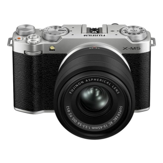 Cámara Mirrorless Fujifilm X-M5 26.1MP 6.2K UHD 15-45mm WiFi Bluetooth Plata