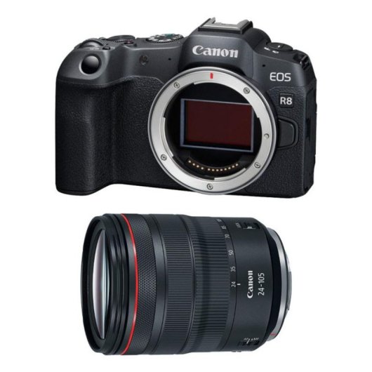 Appareil photo Mirrorless Canon EOS R8 24.2MP 6000x4000 24-105mm Full-Frame WiFi Bluetooth