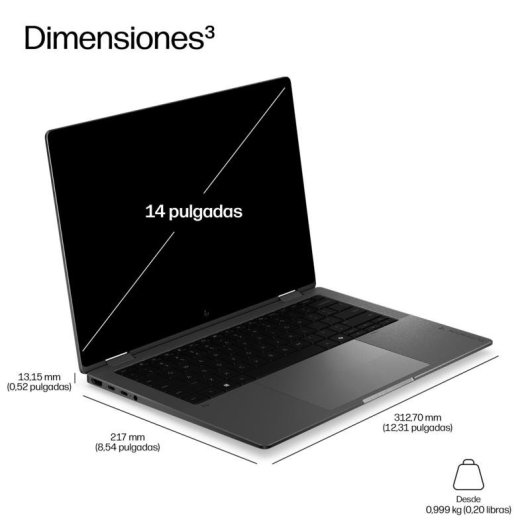 Portátil HP EliteBook X G2i 14" Intel Core Ultra X7 358H 32GB 512GB SSD Intel Arc Graphics Windows 11 Pro