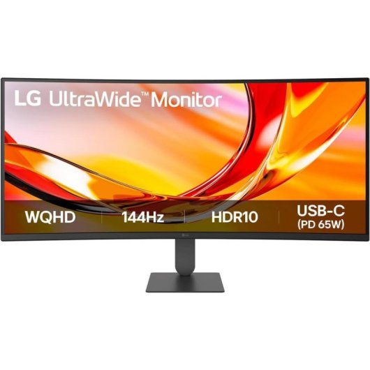 Monitor LG UltraWide 34U640B-B 34" UltraWide QHD 144Hz VA Curvo HDR10 USB-C Ajustable en altura