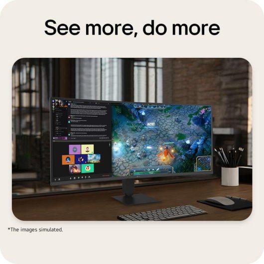 Monitor LG UltraWide 34U640B-B 34" UltraWide QHD 144Hz VA Curvo HDR10 USB-C Ajustable en altura