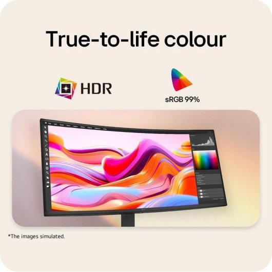 Monitor LG UltraWide 34U640B-B 34" UltraWide QHD 144Hz VA Curvo HDR10 USB-C Ajustable en altura