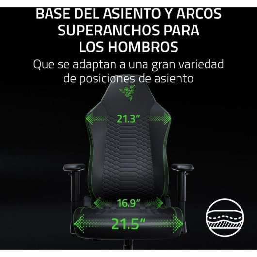 Silla gamer Razer Iskur V2 X NewGen ergonómica con cuero EPU y soporte lumbar