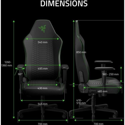 Silla gamer Razer Iskur V2 X NewGen ergonómica con cuero EPU y soporte lumbar