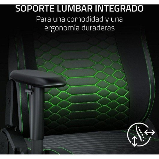 Silla gamer Razer Iskur V2 X NewGen Quartz ergonómica con cuero EPU CoolTouch