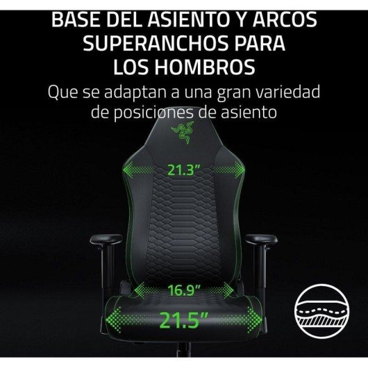 Silla gamer Razer Iskur V2 X NewGen Quartz ergonómica con cuero EPU CoolTouch