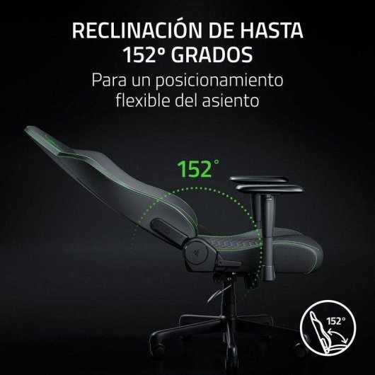 Silla gamer Razer Iskur V2 X NewGen Quartz ergonómica con cuero EPU CoolTouch