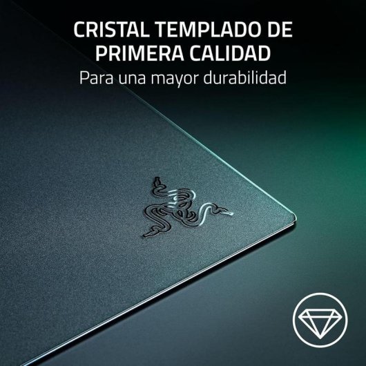 Alfombrilla de Ratón Gaming Razer Atlas Pro Cristal Templado 500 x 400 mm Negra