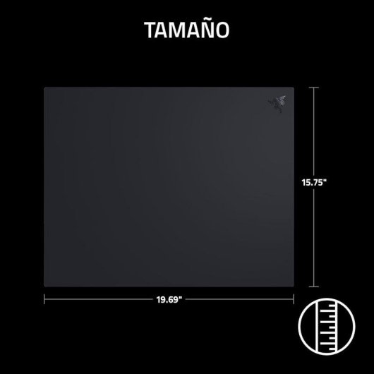 Alfombrilla de Ratón Gaming Razer Atlas Pro Cristal Templado 500 x 400 mm Negra