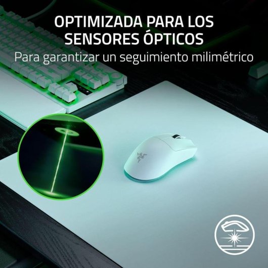 Alfombrilla de ratón Razer Atlas Pro Cristal Templado Ultrafina 1,9 mm 500 x 400 mm Blanco