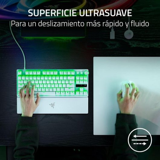 Alfombrilla de ratón Razer Atlas Pro Cristal Templado Ultrafina 1,9 mm 500 x 400 mm Blanco