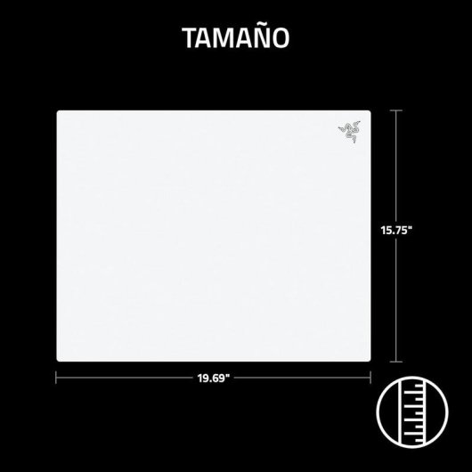 Alfombrilla de ratón Razer Atlas Pro Cristal Templado Ultrafina 1,9 mm 500 x 400 mm Blanco