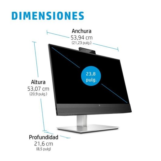 Monitor PC HP E24mv G4 23,8" FullHD 60Hz IPS Webcam Regolabile in Altezza