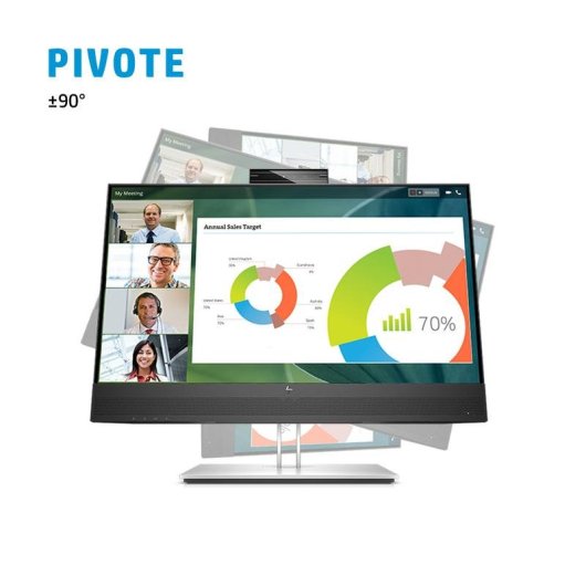 Monitor PC HP E24mv G4 23,8" FullHD 60Hz IPS Webcam Regolabile in Altezza