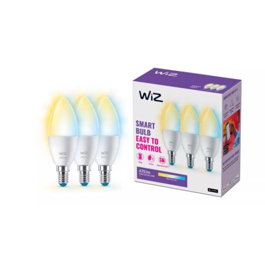 Bombilla Inteligente WiZ Vela 40W C37 E14 Wi-Fi Bluetooth