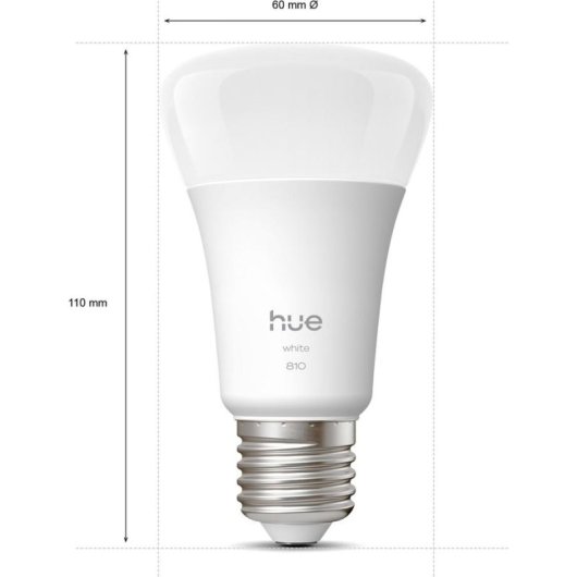 Lâmpada Inteligente Philips Hue A60 E27 810 Lúmenes Pack de 2