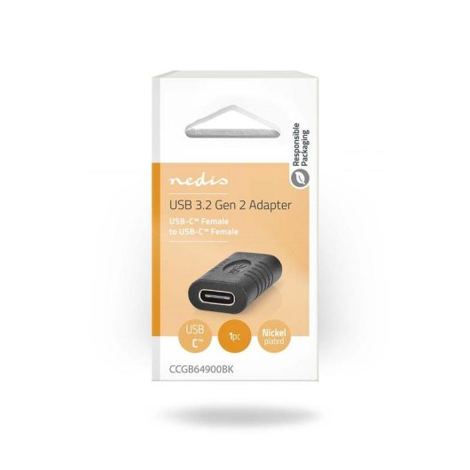 Adapter USB-C Nedis CCGB64900BK Schwarz